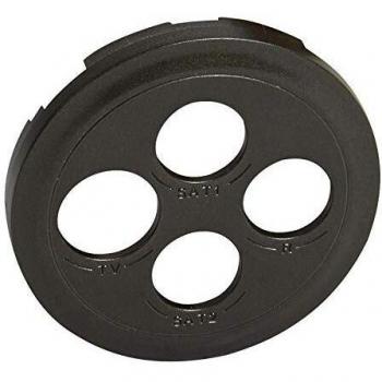Enjoliveur Prise TV-R-SAT-SAT Céliane Graphite