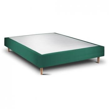 Sommeil de Plomb Sommier Tapissier Velours Vert 140x200