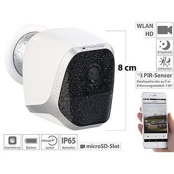 VisorTech IP65 WLAN Kamera mit App, IP65, bis zu 6 Monate Akkulaufzeit