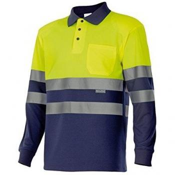 Polo de seguridad Velilla, manga larga, alta visibilidad