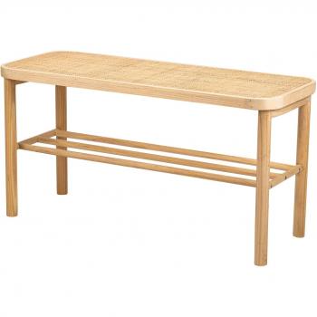 Banc ASUGI en Rotin avec Espace de Rangement