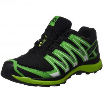 Salomon Men's XA Lite GTX Trail Running Shoes, Black/Classic Green/Lime Punch, Size: 40
