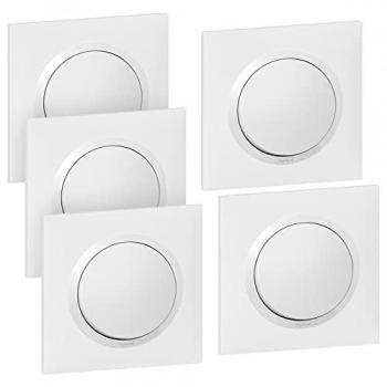 Set di 5 deviatori Legrand Dooxie, colore bianco