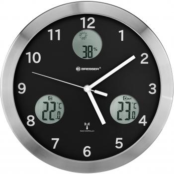 Bresser Horloge Murale MyTime avec mesure de l'humidité et de la température