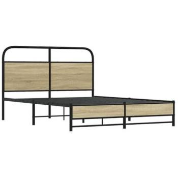 Madera de Roble Sonoma – Marco para Cama sin Colchón 135x190 cm
