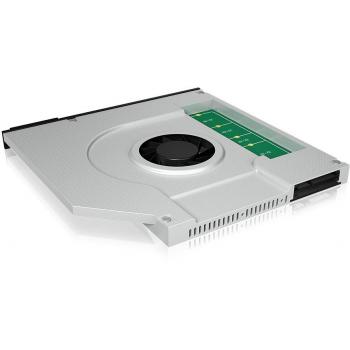 ICY Box IB-AC647 M.2 SATA SSD Docking‑Adapter (B/B+M) – 9,5 mm DVD‑Schacht