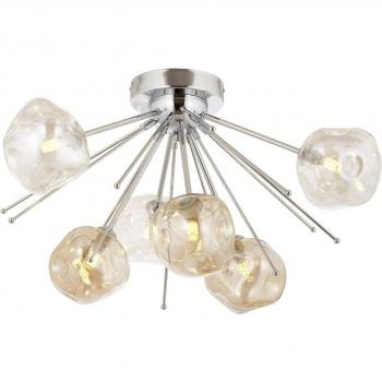 Avonni Plafonnier 6‑verre, finition chromée, modèle AR‑1777‑6K