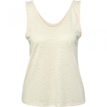 Top deportivo Hummel Light Burnout beige XL mujer sin mangas