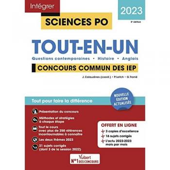 Sciences Po Tout-en-un 2023 : Concours commun IEP