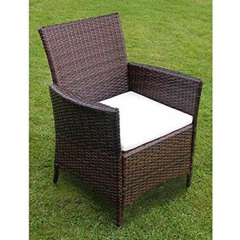 VidaXL Set da Pranzo da Esterno 9 pz con Cuscini in Polyrattan Marrone
