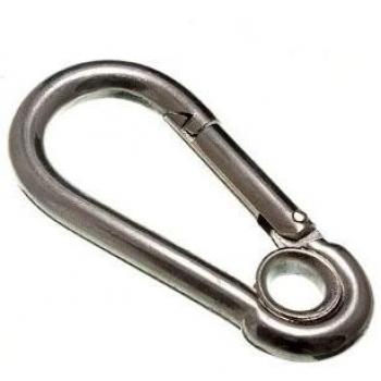 Snap Spring Clip Carabiner Hook with Eye 8mm 5/16 Inch BZP Steel (Pack of 40)