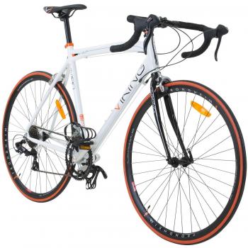 700C 28 Zoll Vuelta Sti – Rennrad von Viking, 59 cm, Weiß/Orange