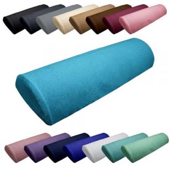 Housse mousseuse pour coussin demi‑rond 66 × 22 × 12 cm – Bleu turquoise