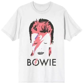 Men’s Large White T‑Shirt featuring Ziggy Stardust – David Bowie Design