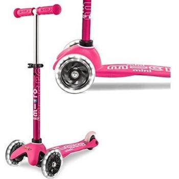 Patinete Micro Mini Deluxe Rosa con LED