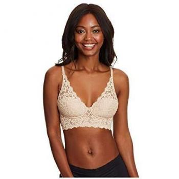Maidenform Women's Convertible Lace Bralette Beige 36B