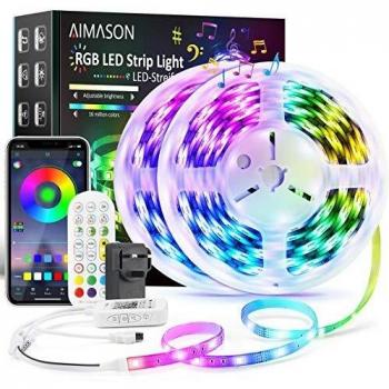 AIMASON 32.8Ft Color Changing LED Light Strip