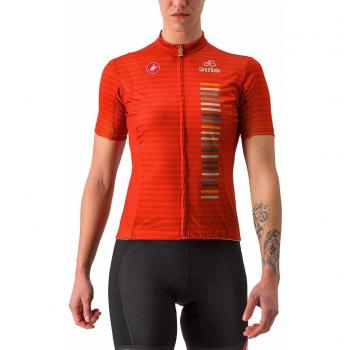 Giro106 Damen Radsport Kurzarmtrikot lehmrot