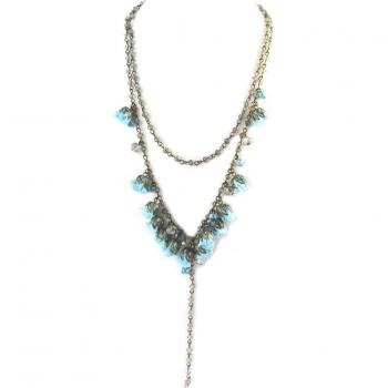 Les Antoinettes Handcrafted Blue Pendant