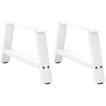 Gambe per Tavolino da Caffè in Acciaio Bianco 60x(30-31) cm
