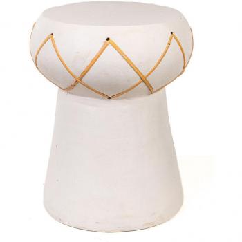 HM472480 Taburete Cerámico Blanco