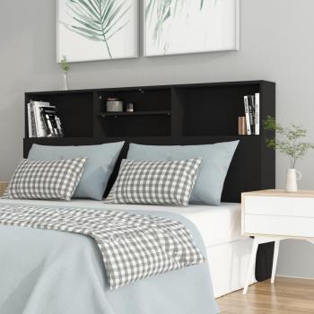 VidaXL 160x19x103.5 cm Black Headboard Unit