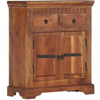 Armadio in Legno Massello di Acacia 63x30x75 cm