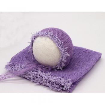 Kit de Fotografía Recién Nacido con Sombrero y Telón de Fondo