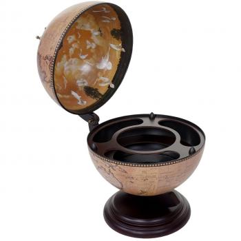 Bar de table globe terrestre HWC-T873, minibar élégant pour 3 bouteilles MVG-certifié