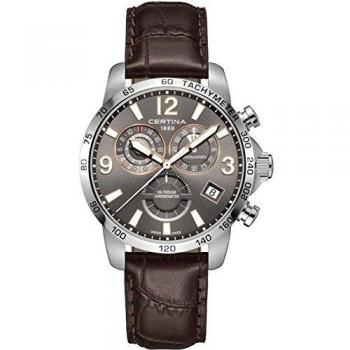Chronograph‑Uhr Certina DS Podium – 42 mm, Leder, GMT-Funktion, Batteriekabel C034.654.16.087.01
