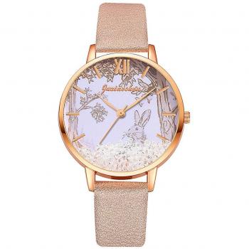Tinksky Montre À Quartz Lapin Or Rose Femme