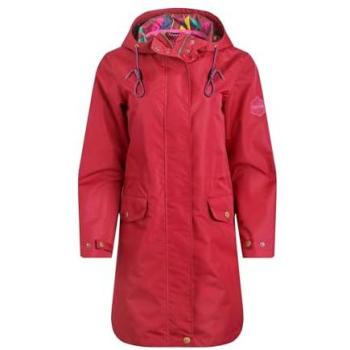 Anika Women's Plain Red Waterproof Outerwear – Size 18