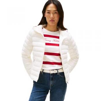 Piumino Tommy Hilfiger WW0WW46788 colore Écru, fit regular