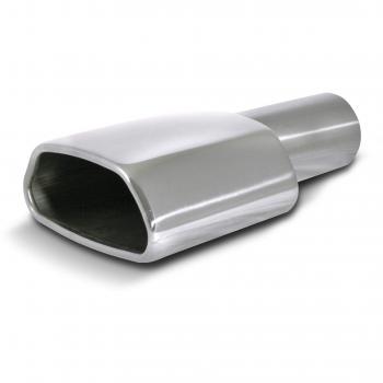 JOM 20005 Embout de pot d'échappement, Design Posch, 155x70mm, 250mm, Connexion Ø 64mm, sans absorbeur, Homologation CEE