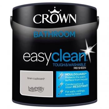 Crown 2.5L Easyclean Mid Sheen Bathroom Emulsion