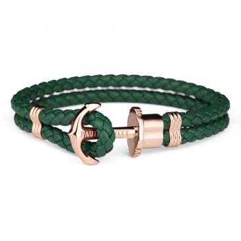 Ph-ph-l-rgxxl Green di Paul Hewitt, bracciale in cuoio