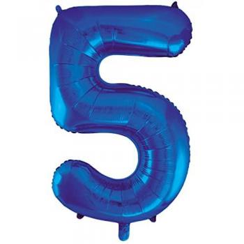 Globo de Aluminio Número 5 Azul 86 cm