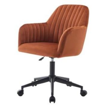 Eleana Office Chair – Terracotta‑Samt, Schwarz, höhe anpassbar