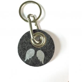 Engelsengel Rondo Grau Filzschlüsselhänger – Metz