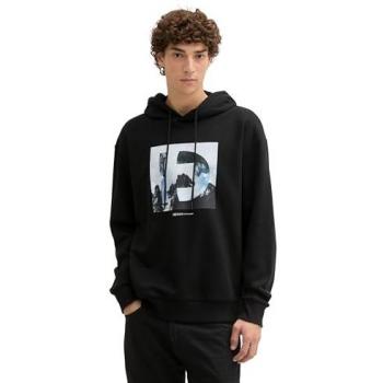Capuche noire Tom Tailor : sweat-shirt
