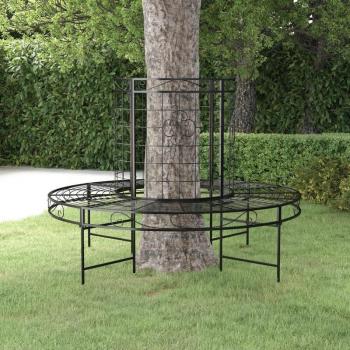 Banc de jardin circulaire Ø137 cm Noir