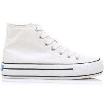 Zapatillas mustang bigger-x canvas blanco mujer