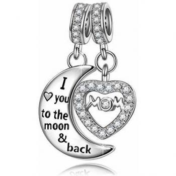 Amore Madre Pendente con Zirconio e Perline