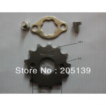 Pignon 13 t 20MM pour 420, boîte de vitesses inversée, quad et pièces de moto
