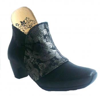 Stiefelette Think „Capra‑Rustico“ – Schwarz, ausziehbares Fußbett, Ana 81229‑09 (39 EU)
