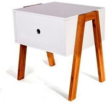 Étagère de chambre empilable en MDF blanc 44 x 35 x 45 cm