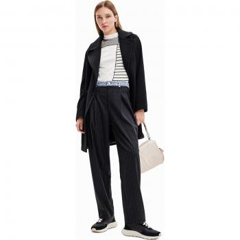 Pantalon Chic Noir Desigual – Taille S, Femme