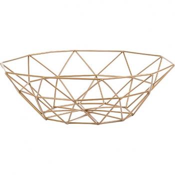 Geometric Metal Fruit Bowl