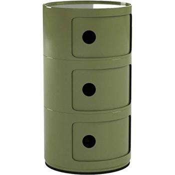 Componibili Vert – Table de Nuit à 3 Compartiments