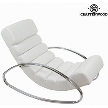 Santiago Pons Weiße PU-Schaukelstuhl-Design